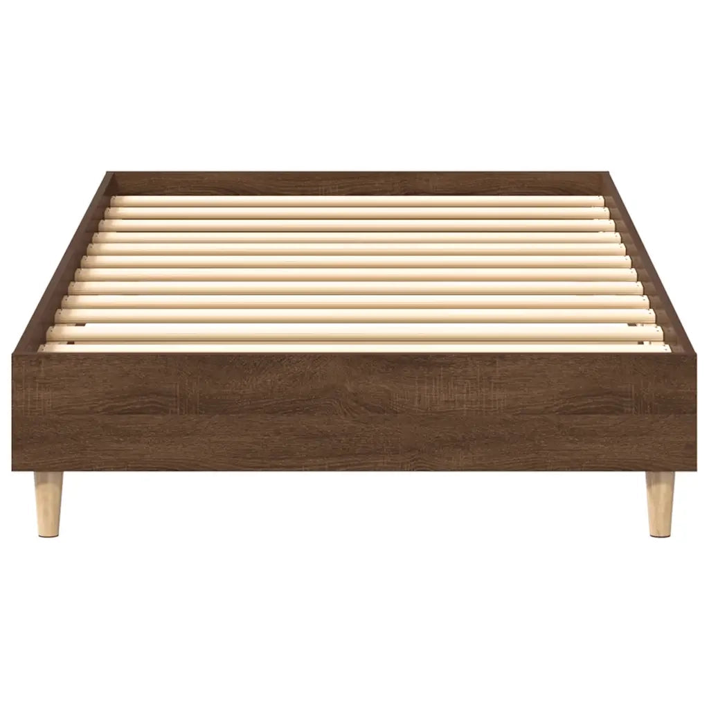 Giroletto senza Materasso-Struttura Letto Rovere Marrone 100x200 cm Truciolato 207727