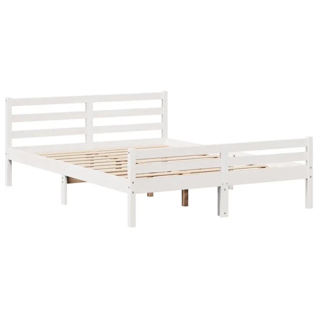 Giroletto con Testiera 160x200 cm in Legno Massello di Pino