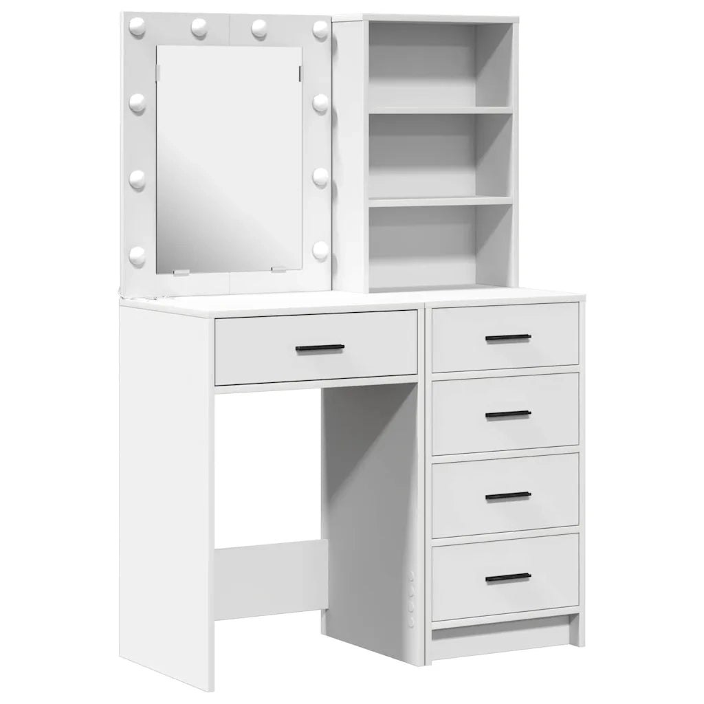 Toeletta | Tavolo da Trucco con cassetto 2 pz Bianco 50 x 41 x 135 cm