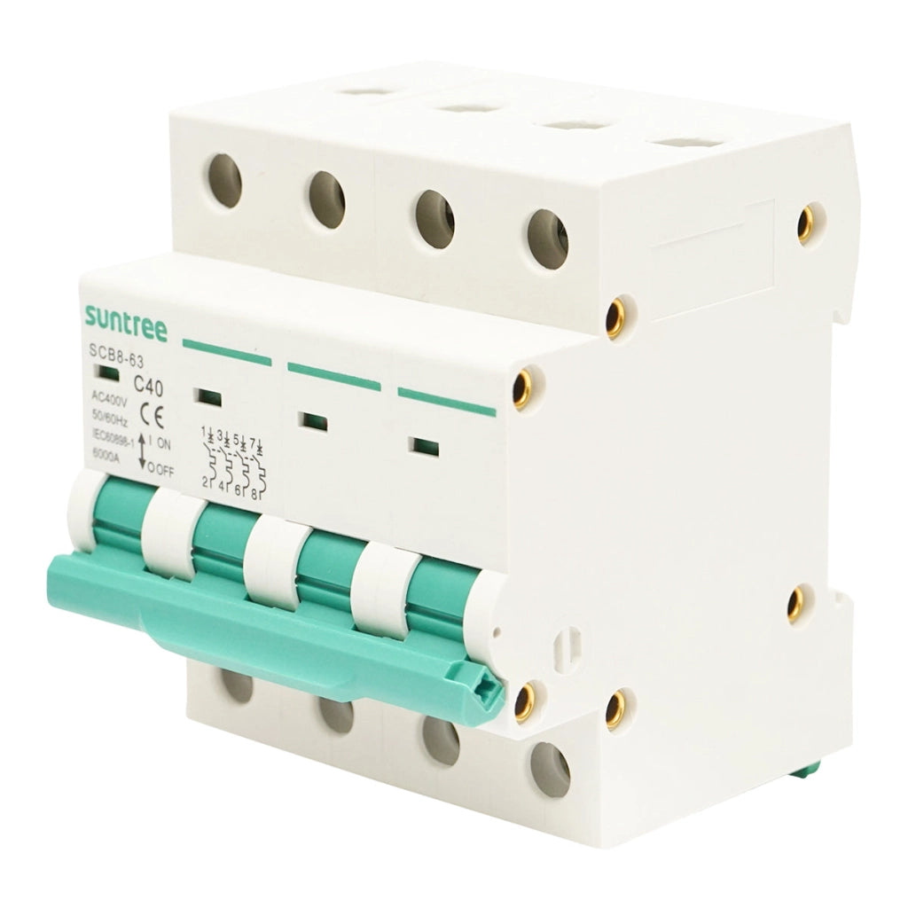 Interruttore automatico trifase tipo 4P, 40A, 400VAC Suntree