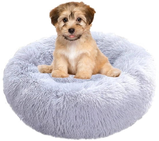 Cuscino per Gatti Rondo - Materiale Zucchero/Kushion - Forma Pluizzosa/Donut - Impermeabile - Antiscivolo - Lavabile - Protezione di Sicurezza - Cuscino per Cani