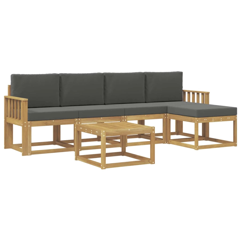 Set di divani da esterno 6 pz Bianco e Antracite 3387521