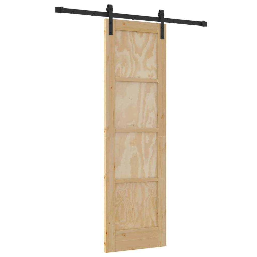 Porta scorrevole Naturale 61 x 198,5 cm Legno Massello di Pino 3445431