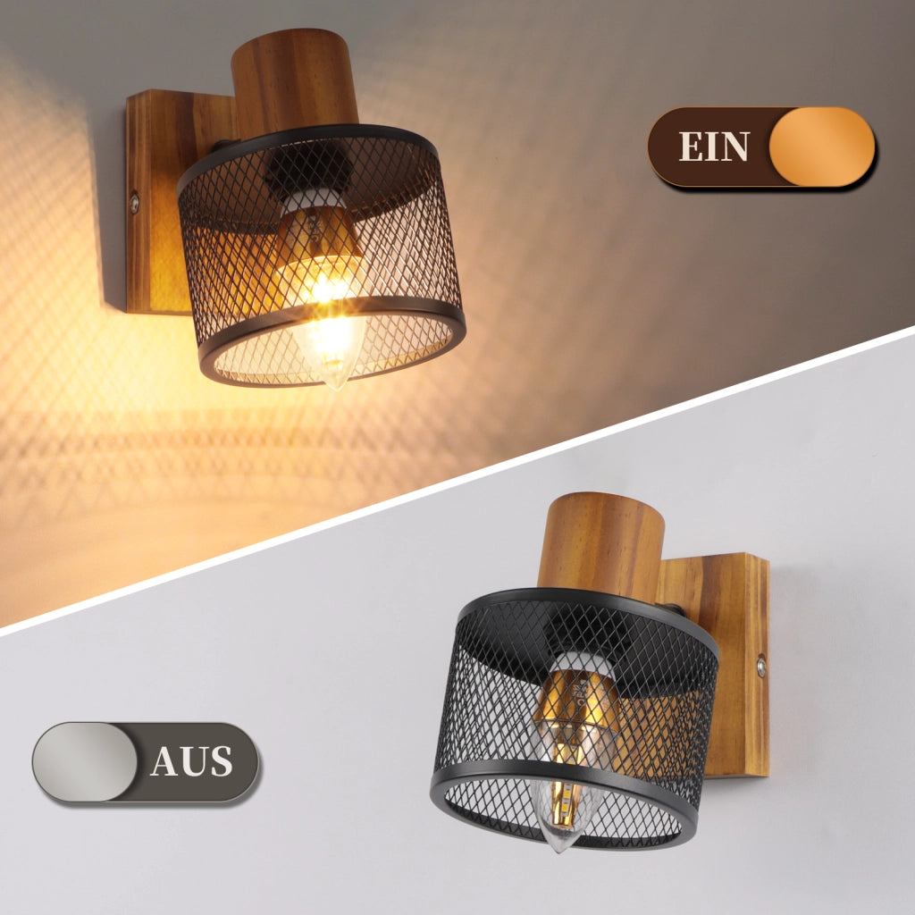 ZMH Faretto da soffitto nero 1 luci E14 stile industriale vintage in metallo ideale per soggiorno lampadine non incluse