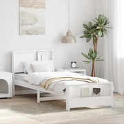 Struttura del letto-Giroletto-Rete del Letto Bianco 90 x 200 cm Legno multistrato 592482