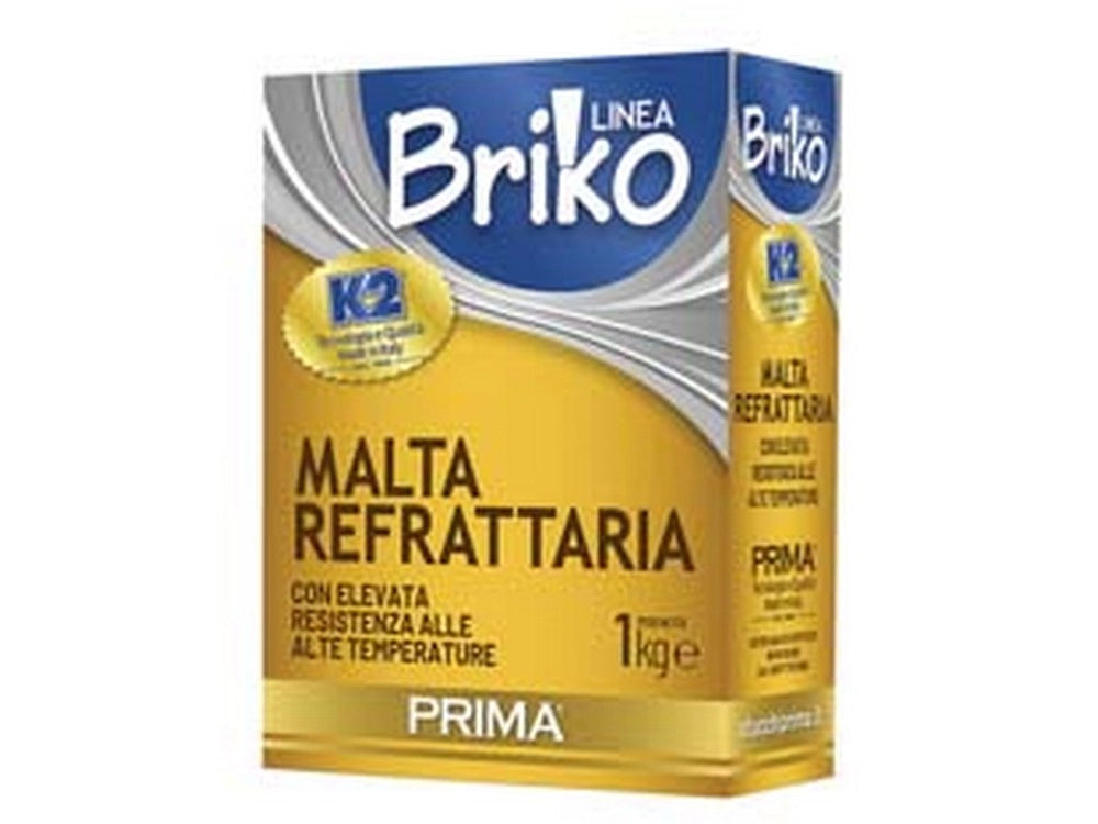 12pz k2 linea briko malta refrattaria grigia in polvere - kg.1 in scatola cod:ferx.fer296595