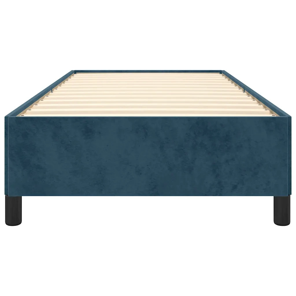 Letto singolo | Letto per adulti | Giroletto senza Materasso Blu Scuro 90x200 cm in Velluto