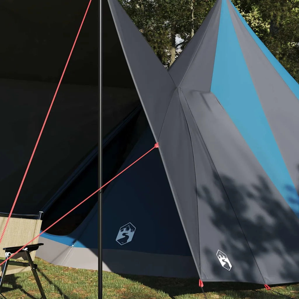 Tenda Tipi con tetto-Tenda da campeggio Blu 510 x 690 x 330 cm taffet¨¤