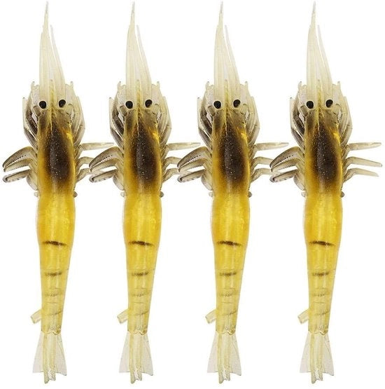 Imitazione di Gamberi 10 pezzi - Gamberi Simili a Quelli Reali - Materiale Plastico - Attraente per i Pesci - Alta Efficienza - Assa da Pesca