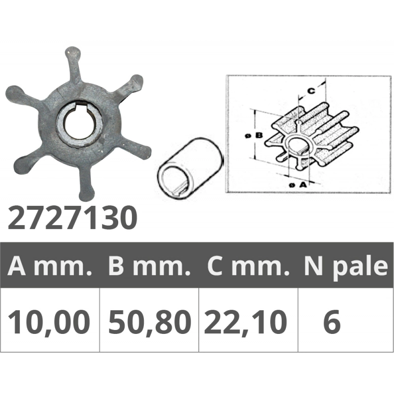GIRANTE POMPE RENAULT 48300037/55 RENAULT IMPELLER PUMP 48300055/48300037