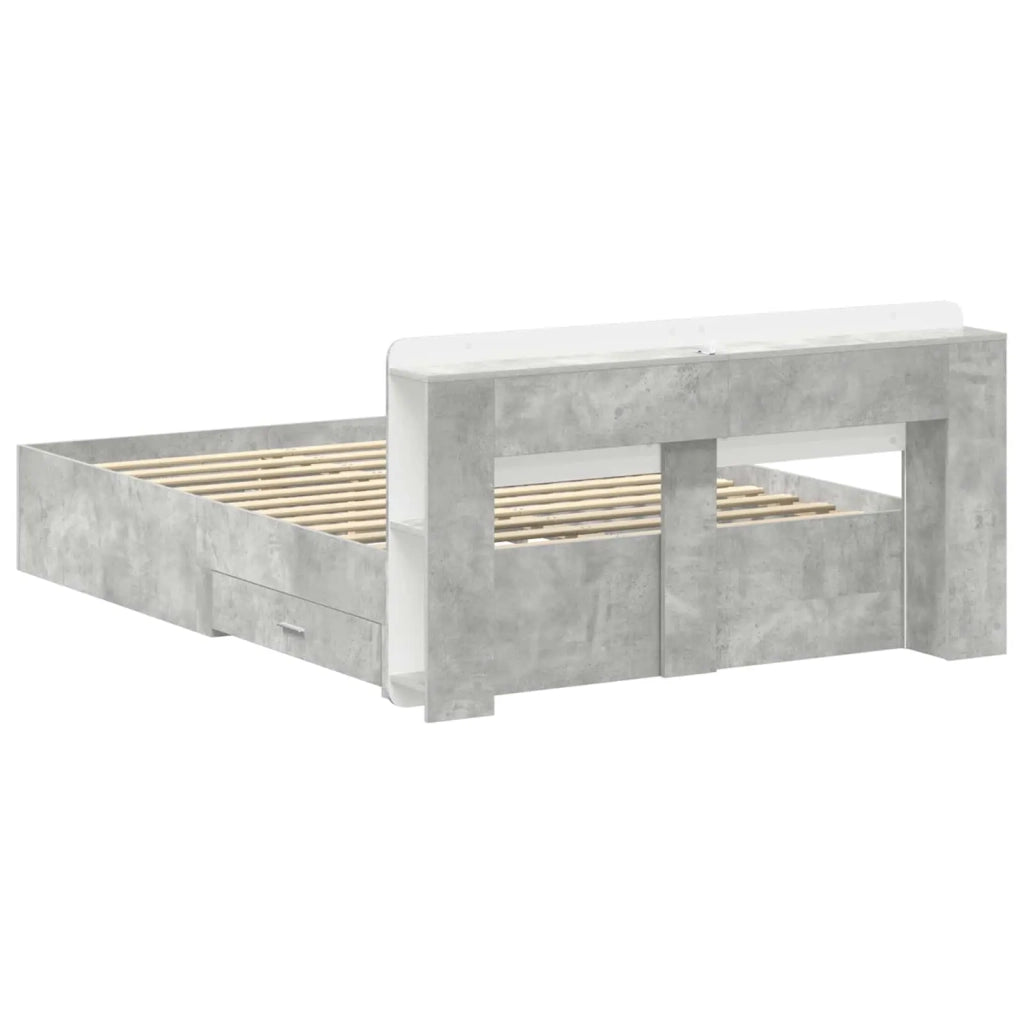 Telaio del letto con storage Grigio Cemento 150 x 200 cm 3433774