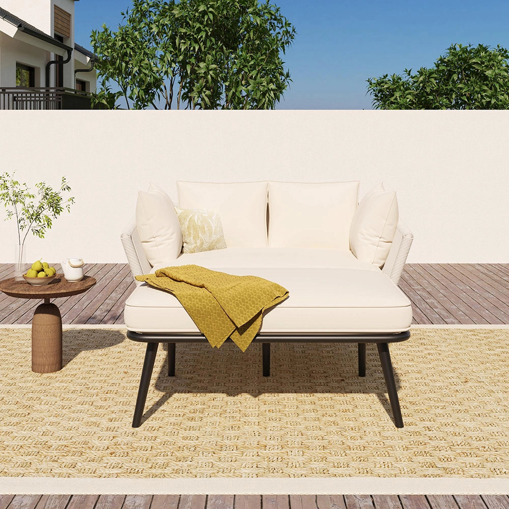 Set giardino - Xylo - 2 posti con cuscini lavabili beige