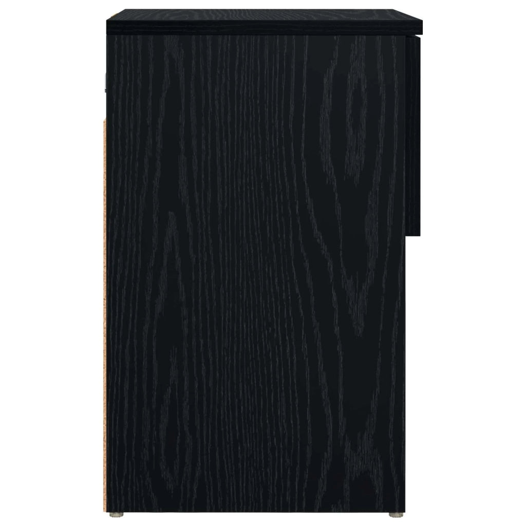Armadietto per letto 2 pcs Rovere Nero 29 x 31,5 x 49 cm 8001100