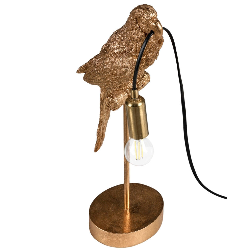 Lampada da tavolo in poliresina oro Luce da comodino Lampada da lettura a tema animale Soggiorno Camera da letto Stile glam