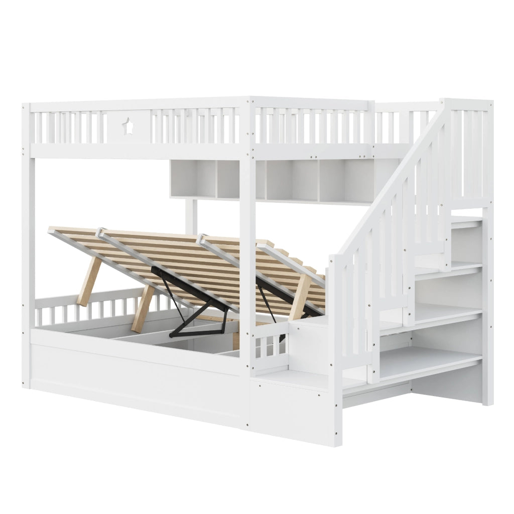 letto a castello legno bianco 140 x 200 cm