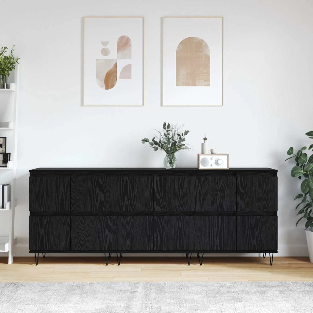 Credenza | Sideboards 3 pcs Rovere Nero