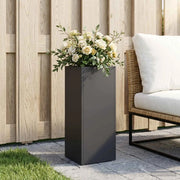 Vaso da giardino Nero 20 x 20 x 40 cm Acciaio laminato a freddo 8005288