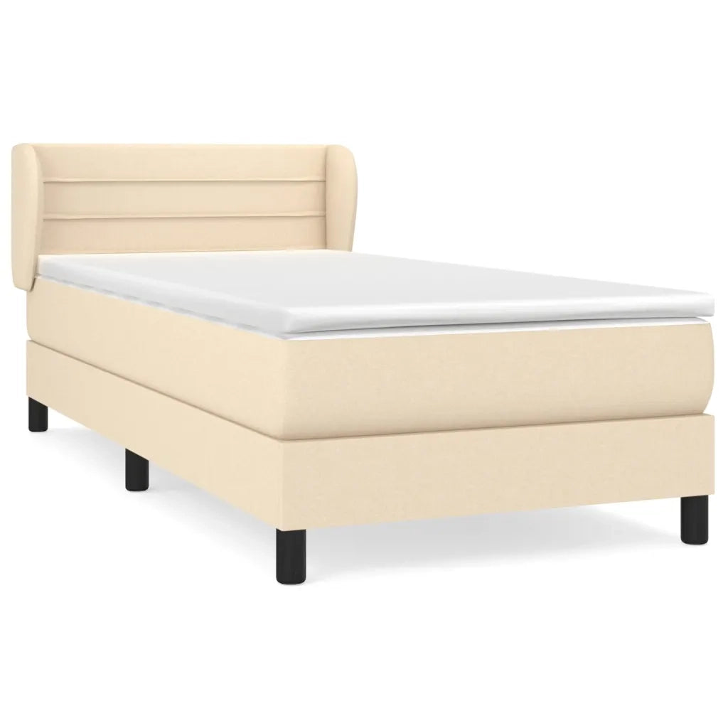 Giroletto a Molle con Materasso Crema 80x200 cm inTessuto 3126282