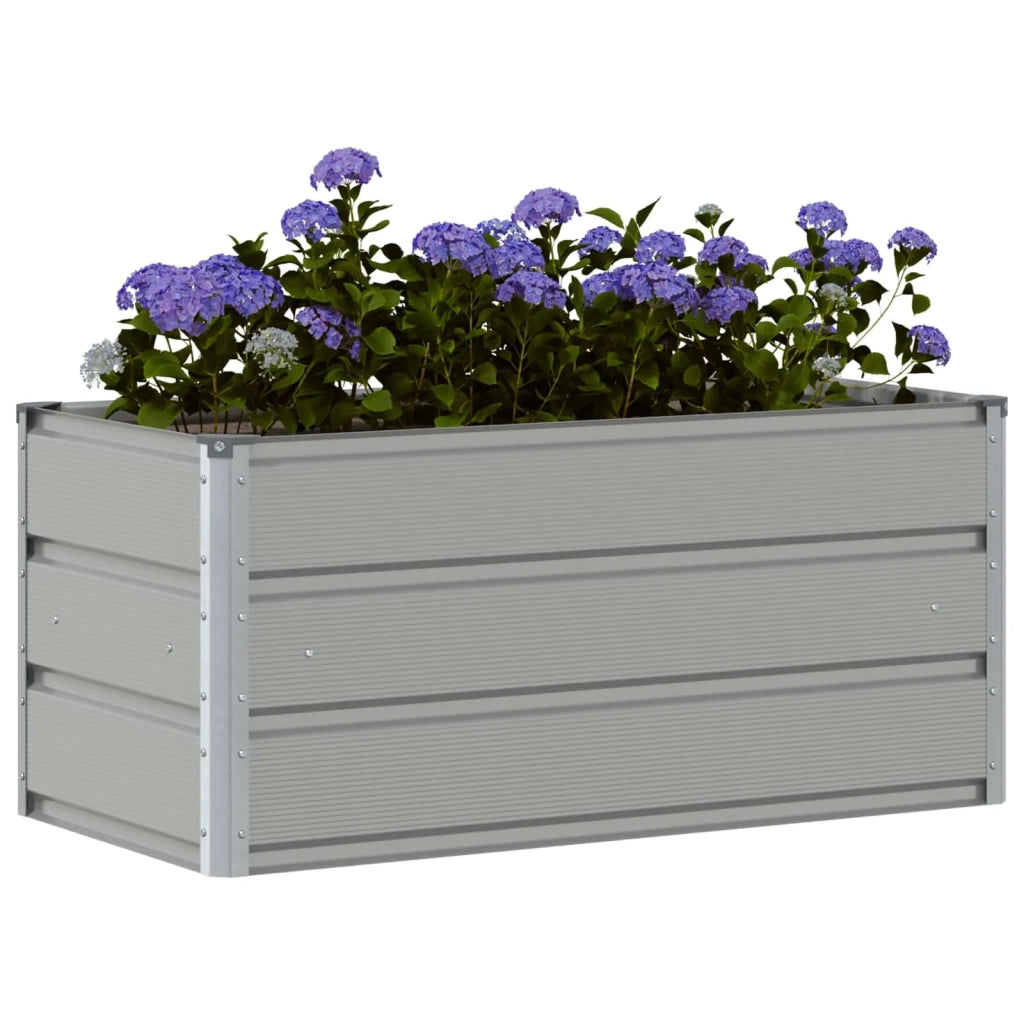 Fioriera | Cassetta per fiori | Vaso Grigio chiaro 100 x 50 x 45 cm Acciaio zincato