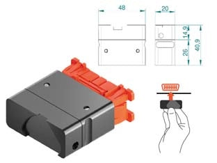 PROTEZIONE MAGNETICA OBD UNIVERSALE MGOBD UNL  mm.48x20x40,9    DISEC