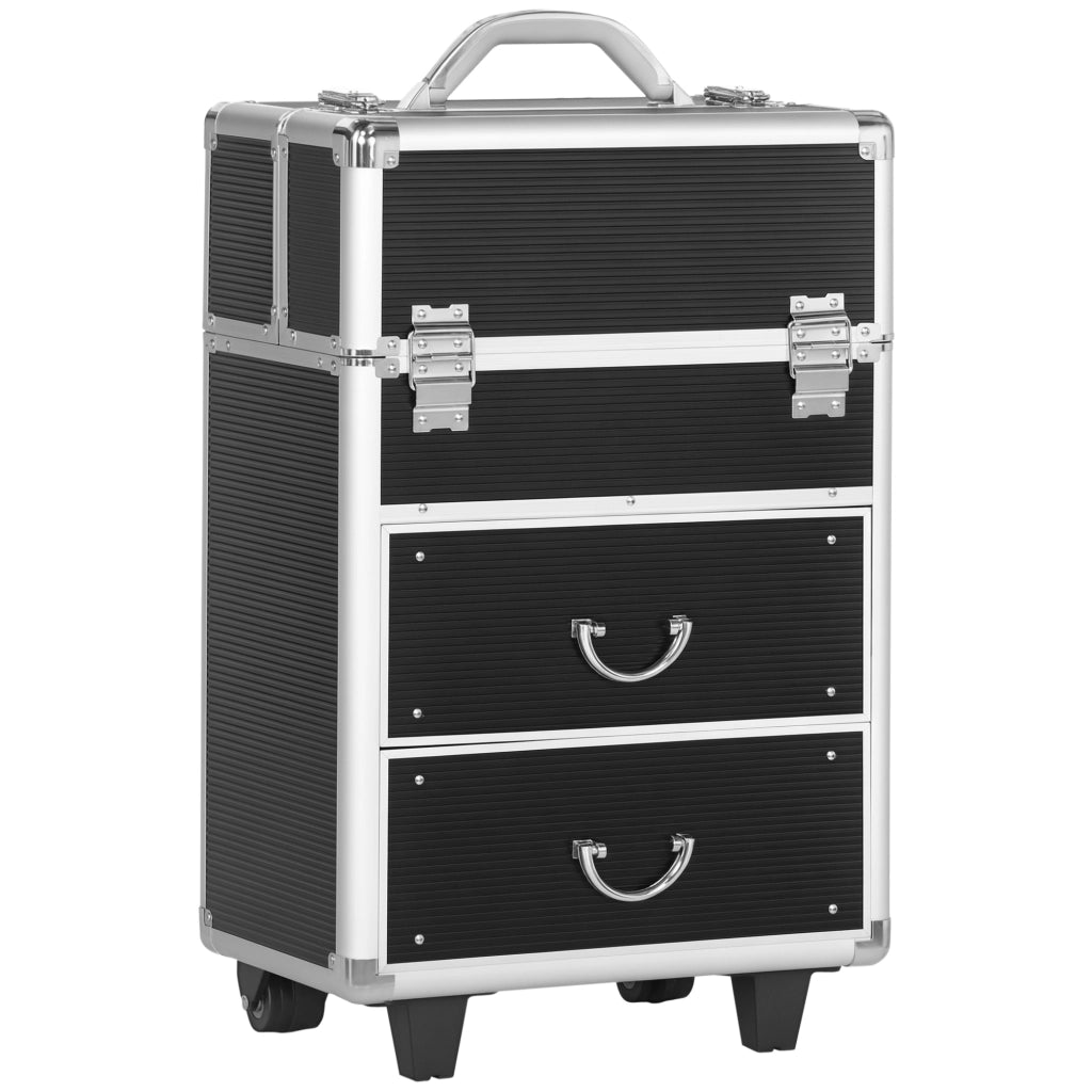 Valigia Vanity Trucco ¨C zephmum ¨C ABS Alu Nero 36x23x58 cm