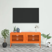 Mobile TV-Credenza per TV Arancione 105x35x50 cm in Acciaio