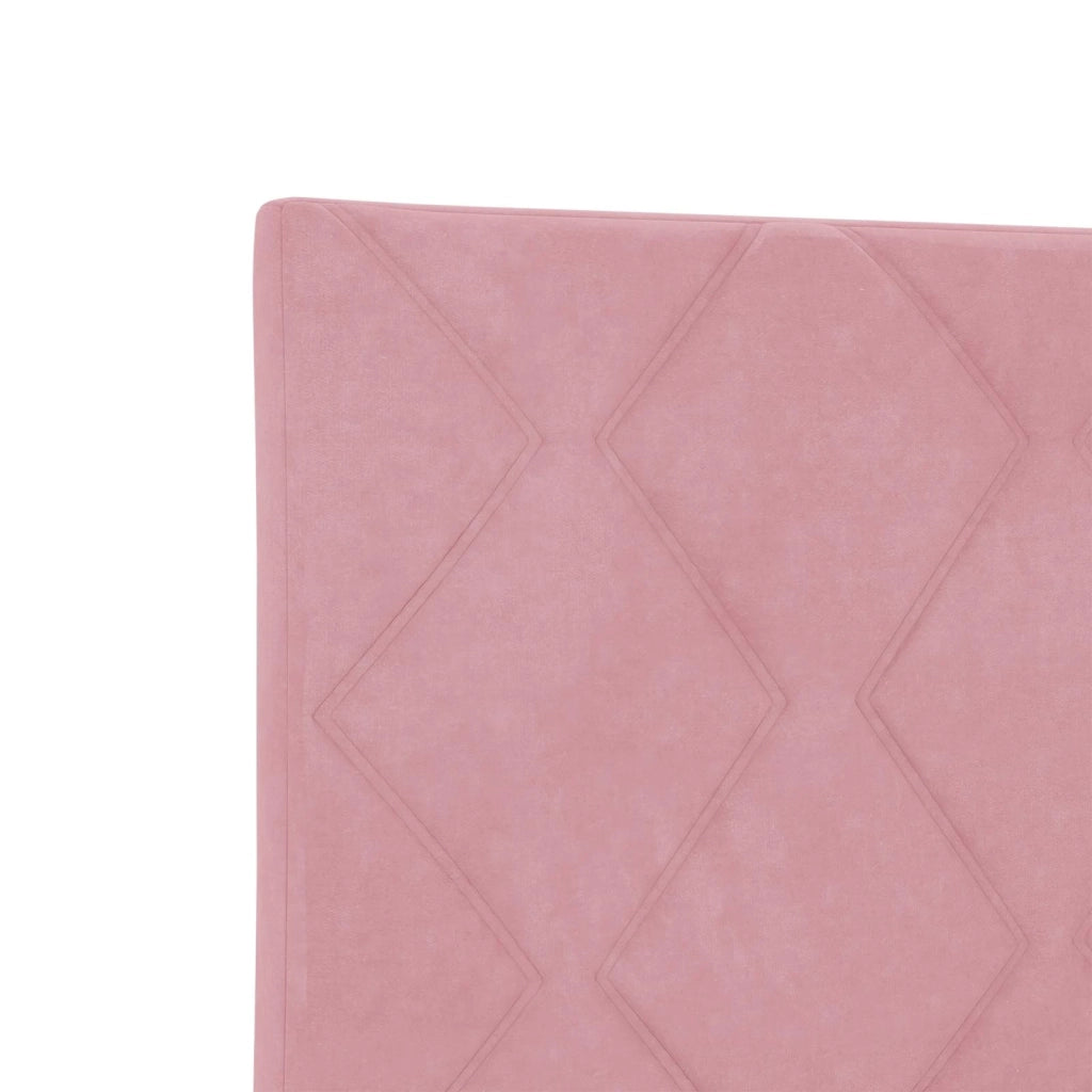 Letto box spring con materasso Rosa 140 x 200 cm Velluto 3455131
