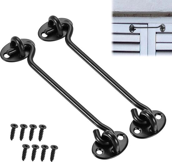 Fermovento con occhiello - Acciaio inossidabile - Sicurezza e riservatezza - 2 pezzi
