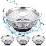 Set di 4 stufe di setaccio per l'acqua di scarico in acciaio inossidabile - Anti-accumulo di residui - Adatto per set di scarichi in acciaio inossidabile - Dimensioni 85 x 7 x 4 cm