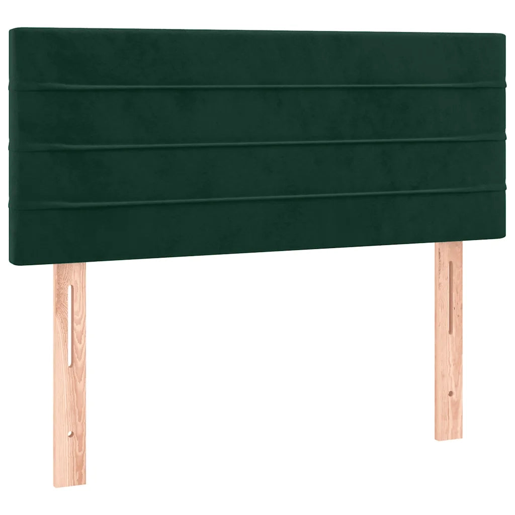 Giroletto a Molle con Materasso Verde Scuro 90x200 cm Velluto