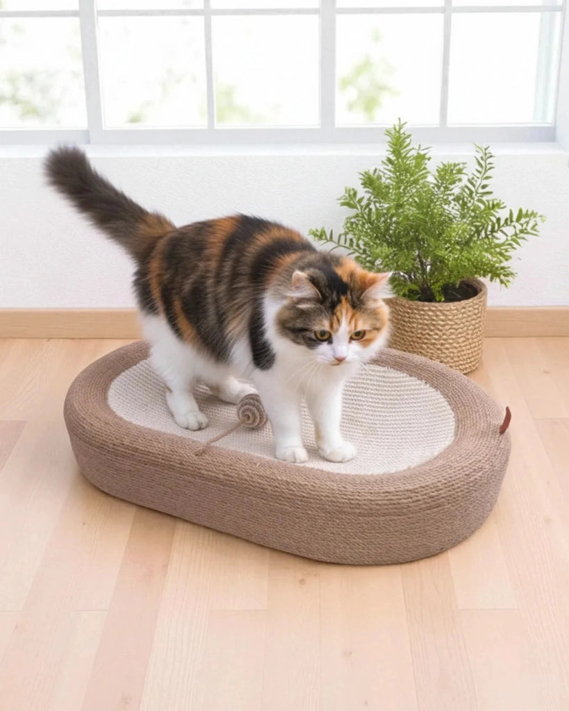 Tiragraffi per gatti CALETA a forma di ciotola 2 in 1 in sisal 64 x 44 x 12 cm
