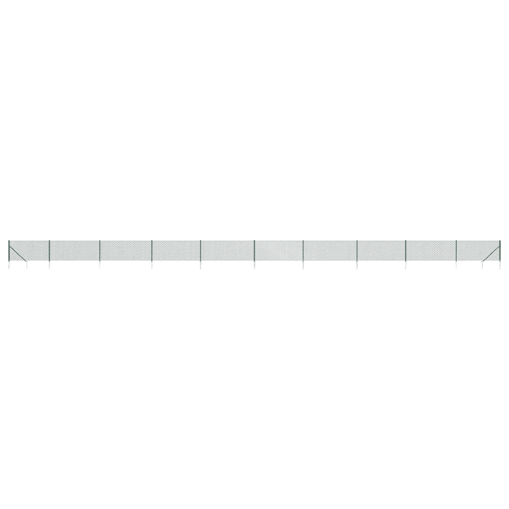 Recinzione da Giardino | Recinzione a Rete con Picchetti Ancoraggio Verde 1,1x25 m