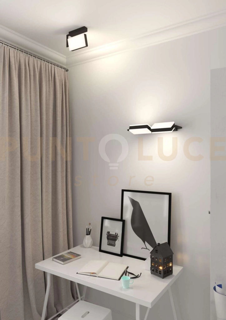 KUBI APPLIQUE PLAFONIERA PICCOLA NERO A LED 3000-4000°K 19W 2160LM
