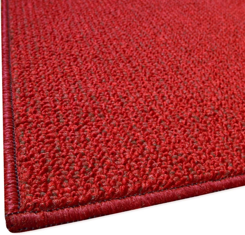 Tappeto Cucina 57x300 cm Tessitura Piatta Antiscivolo Multiuso Corsia Corridoio Made In Italy Bordeaux