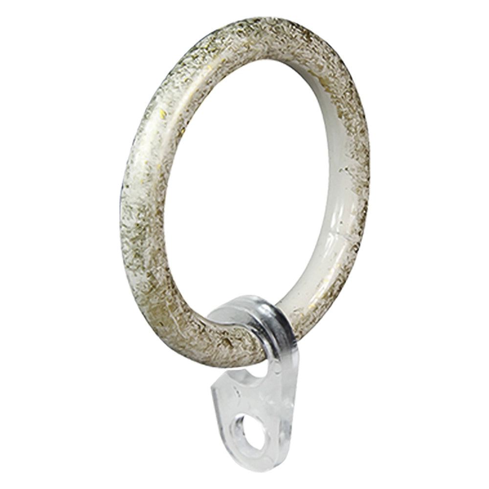 ANELLO PER SCORRITENDA col. avorio/oro - Ø 20 mm  cf. 8 pz  - ERREBI