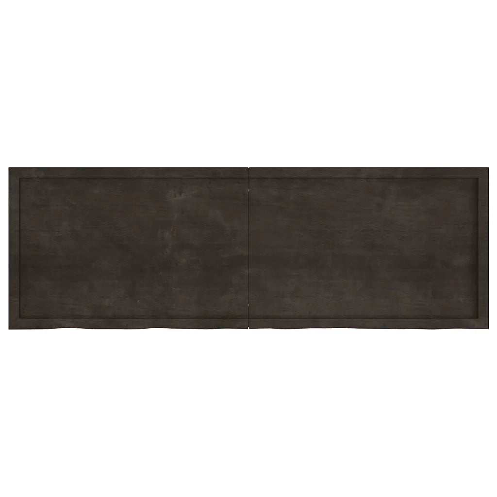 Piano Bagno Marrone Scuro 180x60x(2-6)cm Legno Trattato 3156264