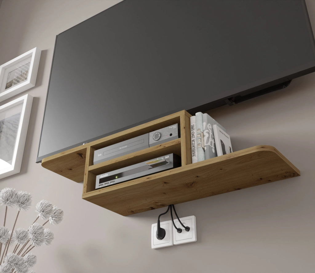 Mobile porta TV sospeso minimal DEDAL cm 90x22x20h  Rovere