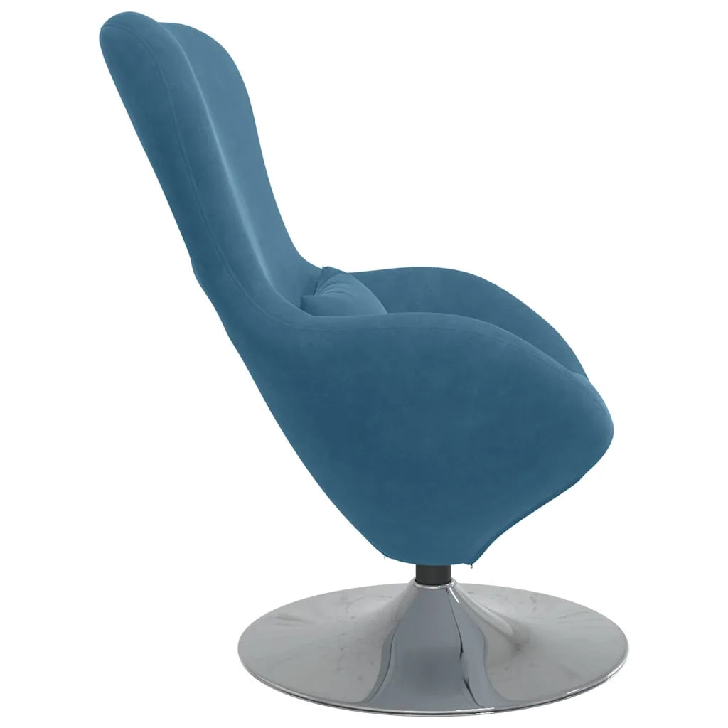 Divano Sedia-Poltrona uovo Blu Velluto