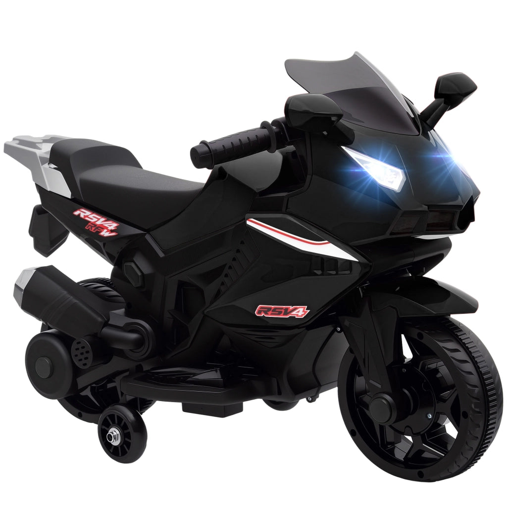 Moto Elettrica Bambini 6V ¨C Xylo ¨C Nero con Luci e Suoni 75x36x49cm