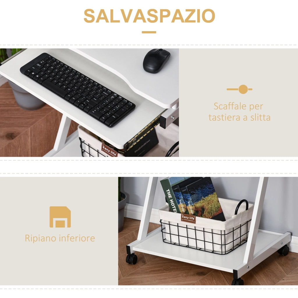 Tavolo da pranzo allungabile ¨C zephmum ¨C Bianco 60x48x73cm