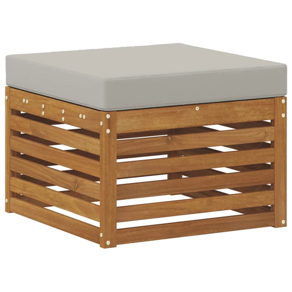 Set di divani da esterno 6 pz Naturale e Grigio Chiaro 3384692