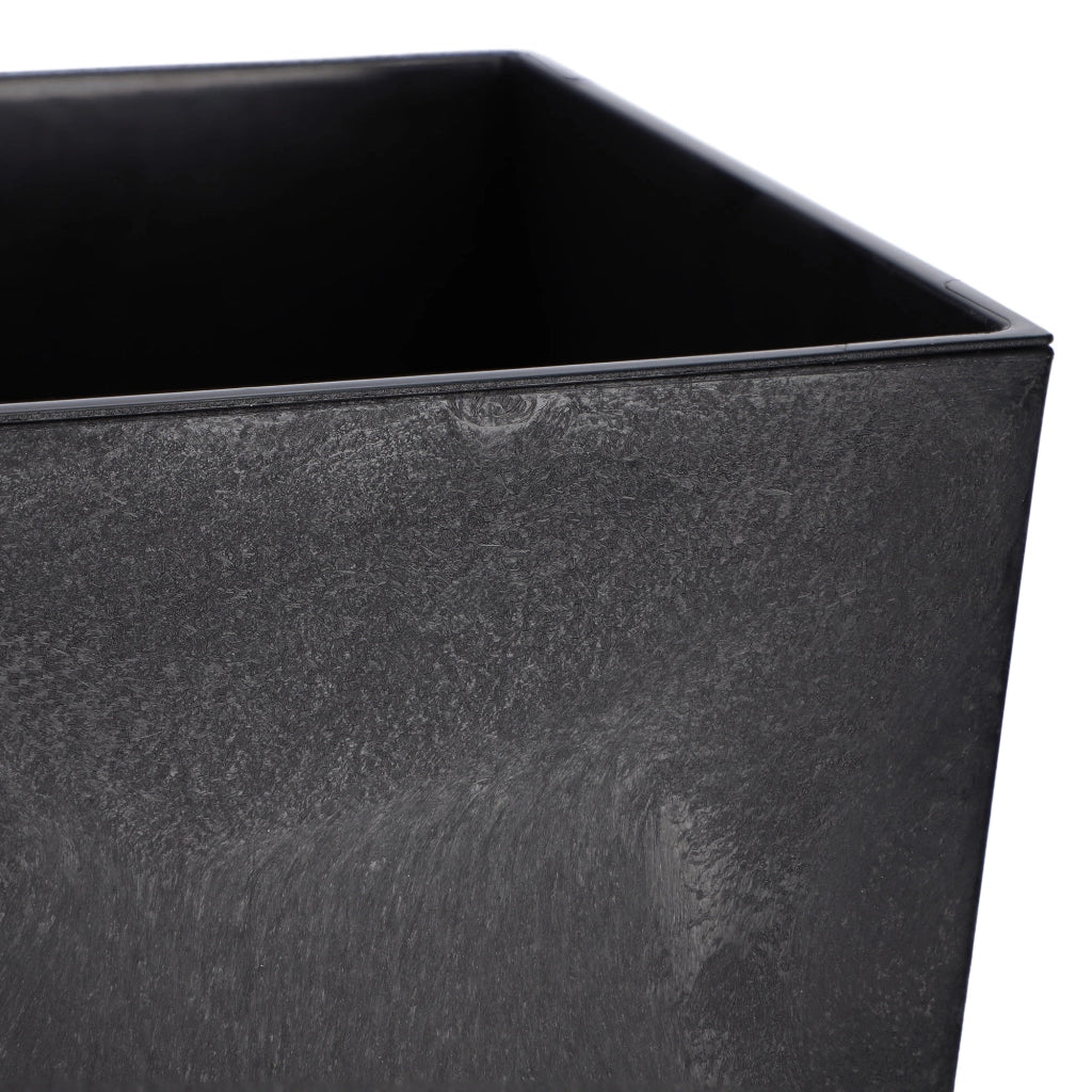 Vaso da fiori KADAX da 30 cm, copertura in plastica nera con inserto.