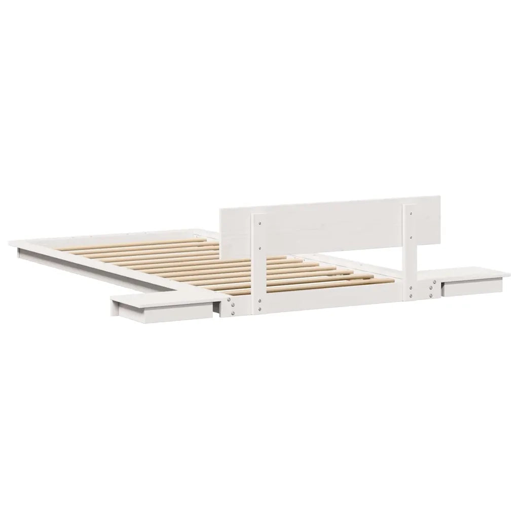 Struttura del letto con testiera Bianco 100 x 200 cm legno 872414