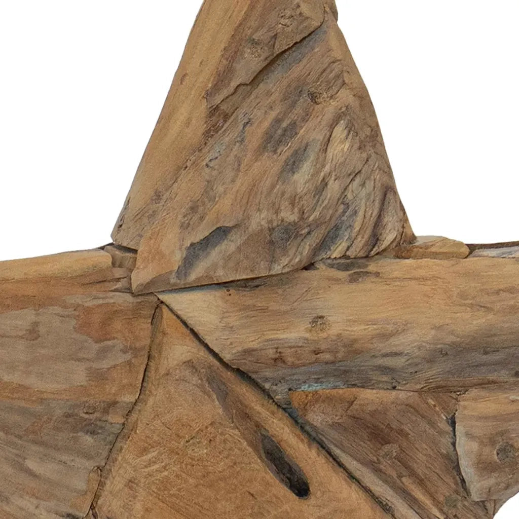 Stella di Natale-Decorazioni natalizie Marrone 45 x 5 x 60 cm Legno di teak solido