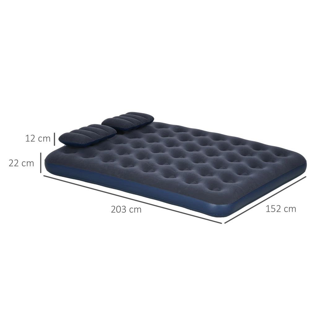 Materassino gonfiabile 2 posti ¨C zephmum ¨C blu con pompa 203x152x22cm