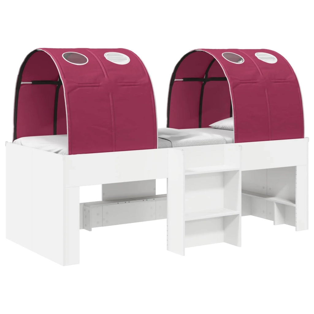 Letto con Tunnel 4 pcs Bianco e Rosso Legno ingegnerizzato 3423573