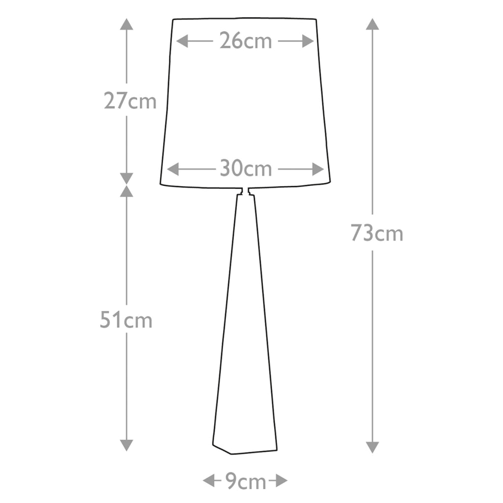 Lampada da tavolo nera, paralume bianco 79cm Ascent Elstead