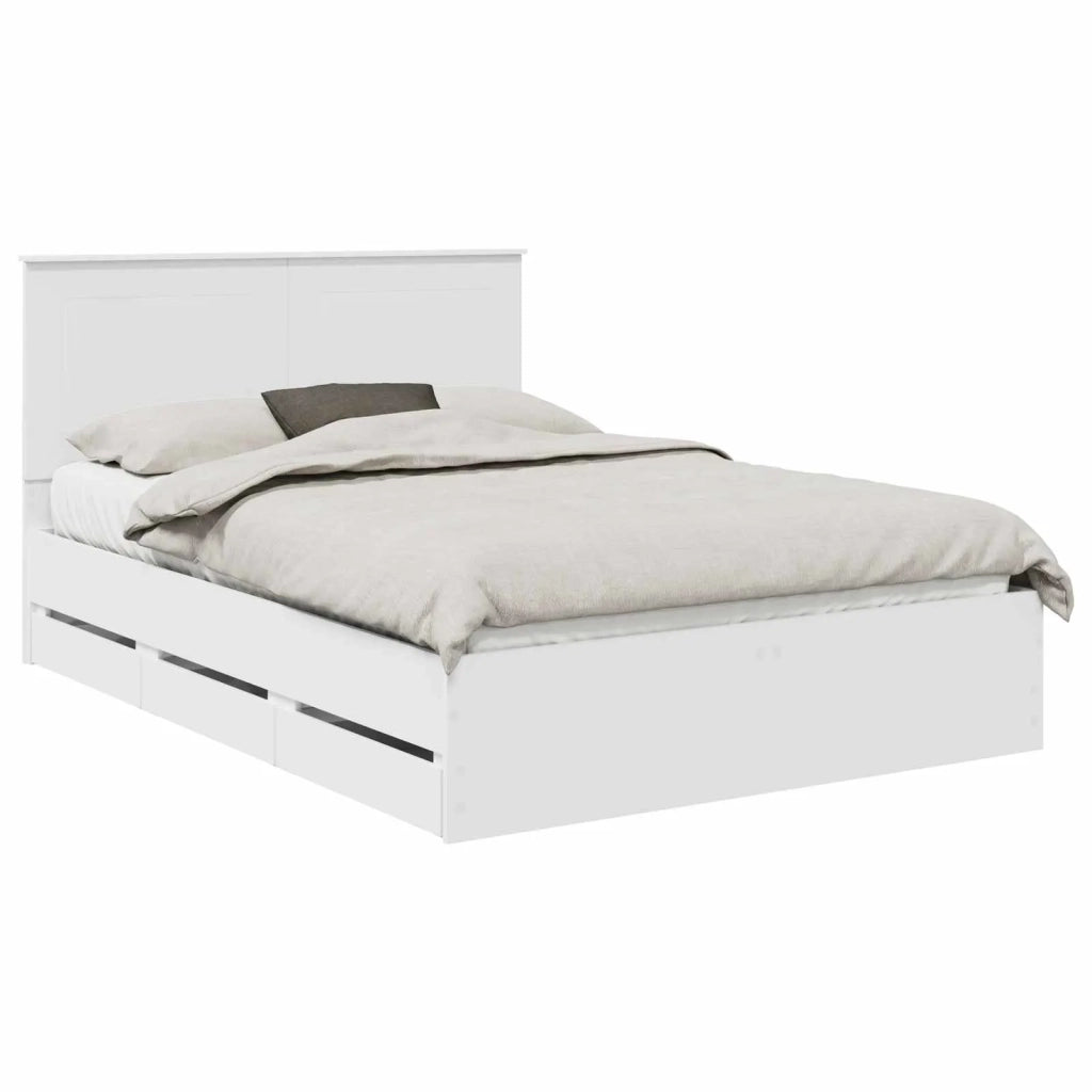 Struttura del letto Bianco 150 x 200 cm Legno Ingegnerizzato 3409447