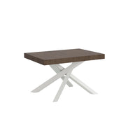 Tavolo Allungabile 130-234x90x77 cm Volantis Premium Noce Telaio Bianco