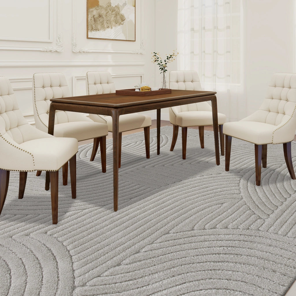 Tappeto Moderno ¨C Minimal ¨C 230x160 cm Grigio Pelo Corto Antiscivolo
